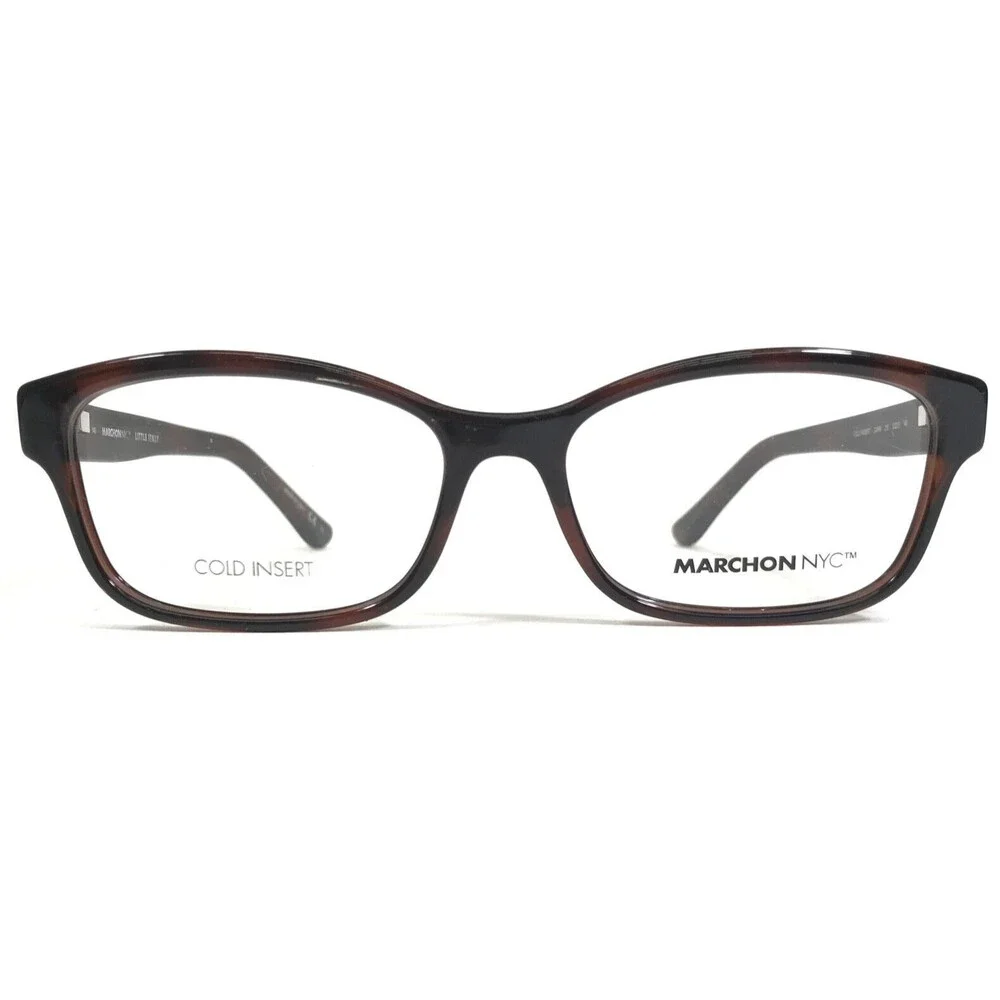 Marchon NYC Eyeglasses Frames CAPRI 215 Brown Tortoise Cat Eye 53-15-140